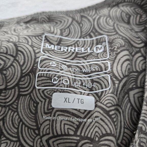 Merrell Opti-Wick Sundial Dress Sz XL UPF 50+ Taupe Tan Outdoor Gorpcore Stretch - Picture 3 of 8